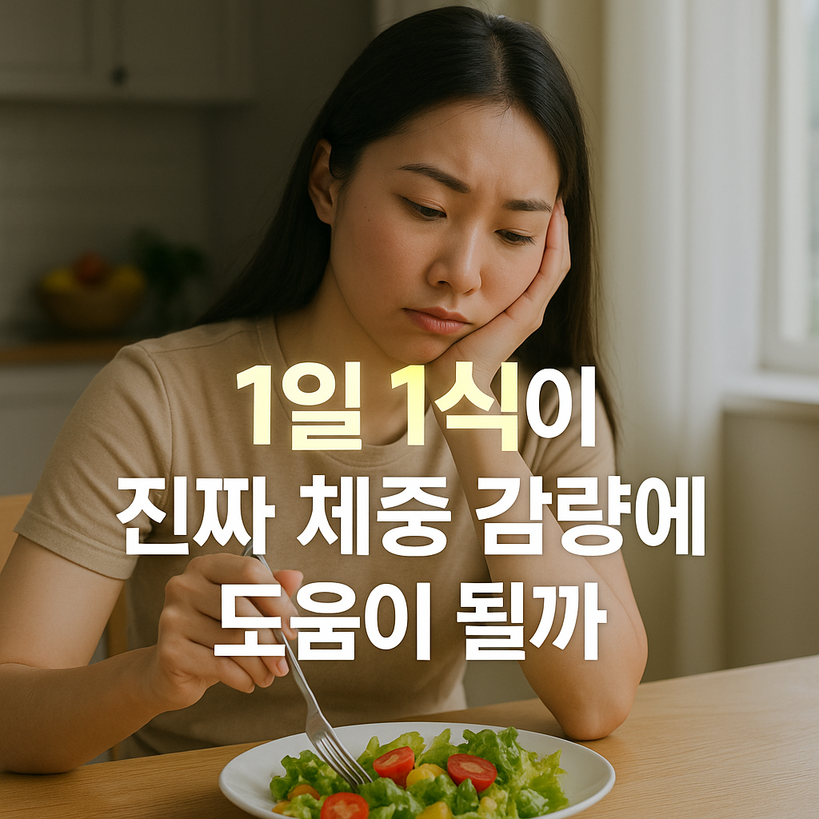 1일 1식 다이어트의 충격적 진실과 체중 감량 효과 분석