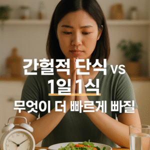 간헐적 단식 vs 1일 1식 무엇이 더 빠르게 빠질까