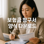보험금 청구서 양식 다운로드