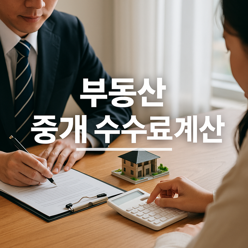 2025년 대한민국 부동산 중개수수료 계산법 완전정복!