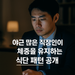 야근 많은 직장인이 체중을 유지하는 식단 패턴 공개