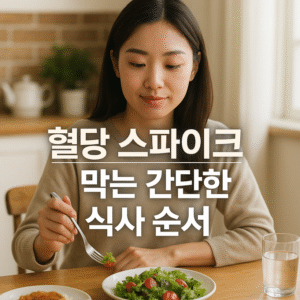 혈당 스파이크 막는 간단한 식사 순서