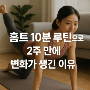 홈트 10분 루틴으로 2주 만에 변화가 생긴 이유