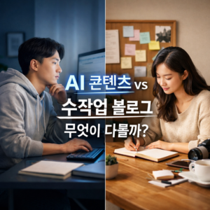 AI 콘텐츠로 만든 블로그와 수작업 블로그의 차이