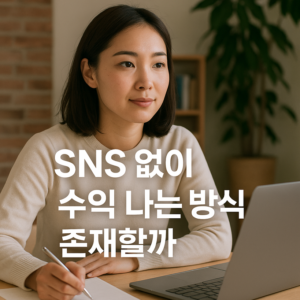 SNS 없이 수익 나는 방식이 존재할까