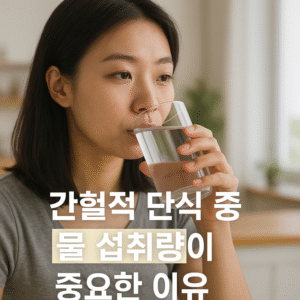 간헐적 단식 중 물 섭취량이 중요한 이유