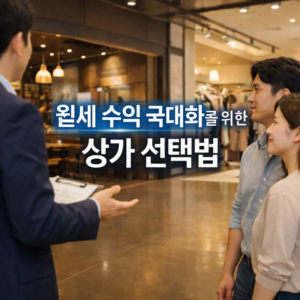 월세 수익 극대화를 위한 상가 선택법