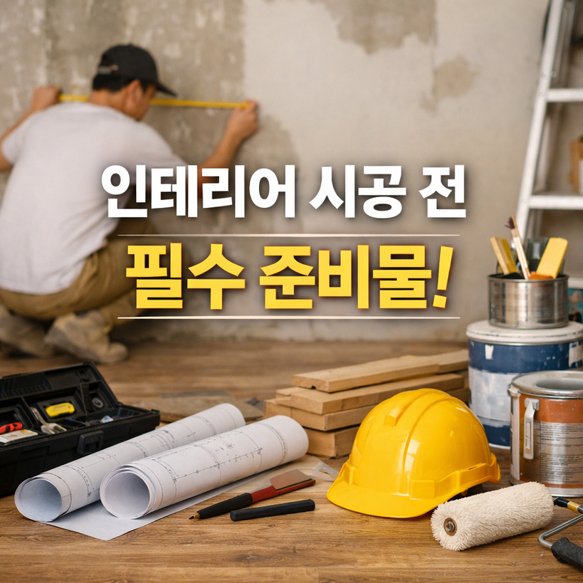 인테리어 시공 전 필수 준비물 총정리 | 완벽 공사 준비 비결 공개!