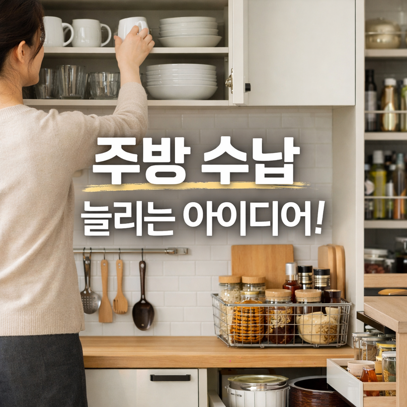 주방 수납 공간 2배 늘리는 8가지 실전 팁 (2026년 최신 트렌드 적용)