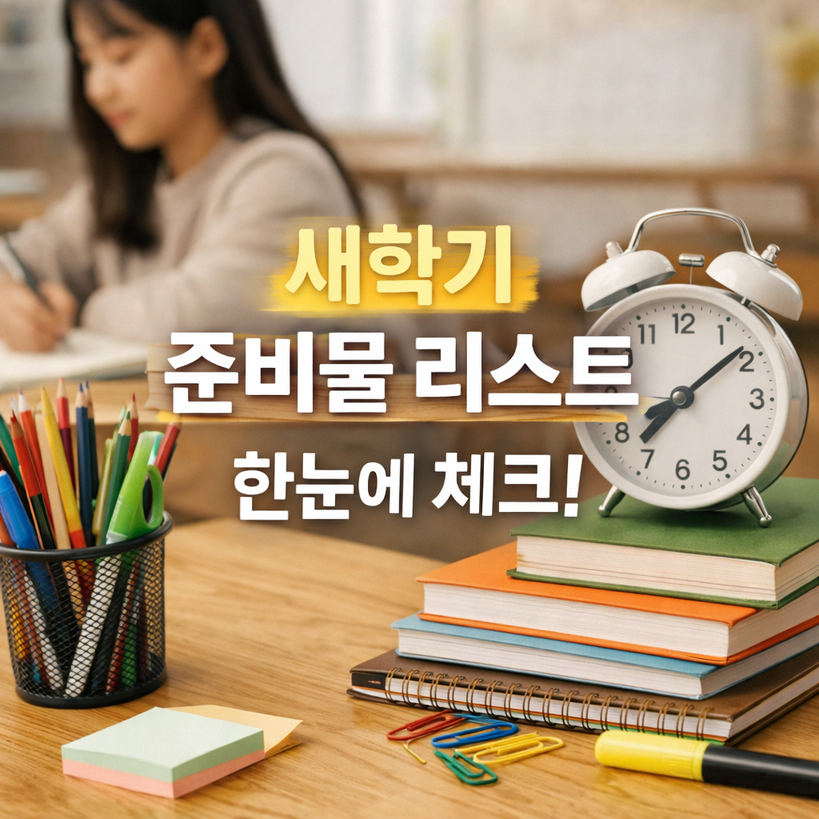 2026 새학기 준비물 총정리 50+ 체크리스트