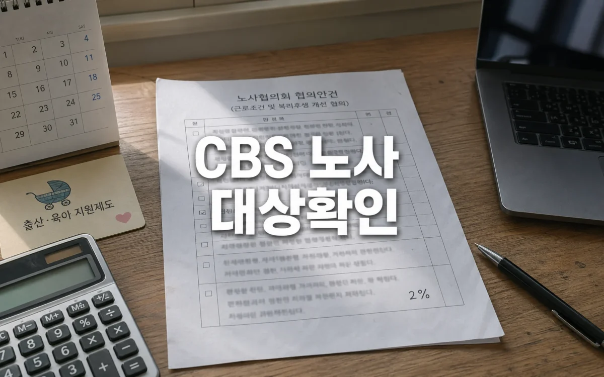 CBS 노사 '기본급 2% 인상, 출산·육아 지원' 등 합의 대상·확인 방법