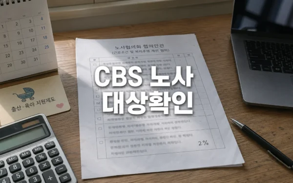 CBS 노사 ‘기본급 2% 인상, 출산·육아 지원’ 등 합의 대상·확인 방법