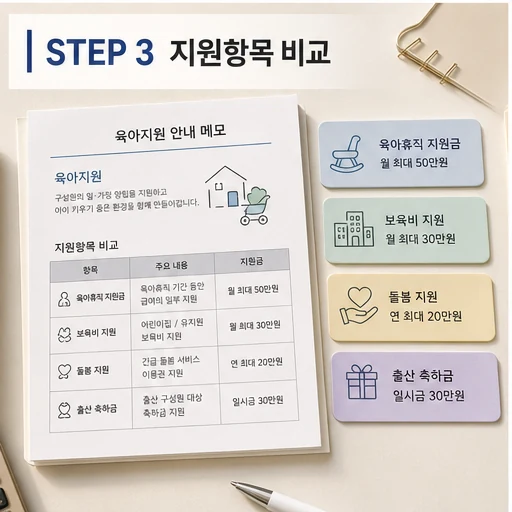 CBS 노사 '기본급 2% 인상, 출산·육아 지원' 등 합의 대상·확인 방법 - STEP 3 비교