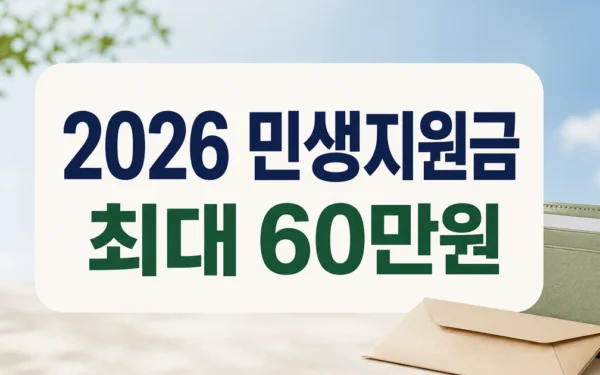 2026년 전국민 3차 민생지원금 최대 60만원 신청대상 지급일안내 자주 묻는 질문 정리