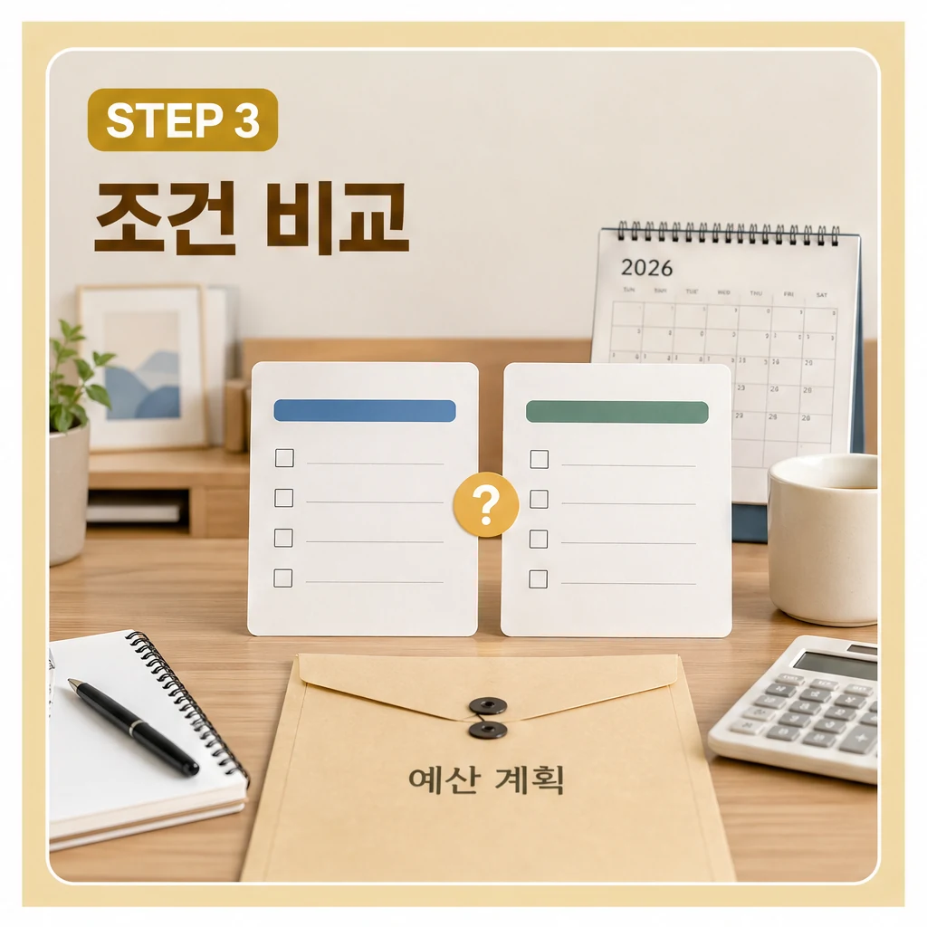 2026 민생지원금 조건 비교 단계 이미지