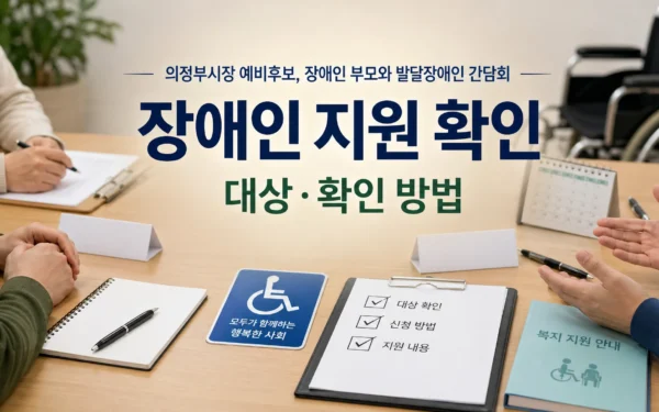 김원기 의정부시장 예비후보, ‘장애인 부모와 발달장애인 선거사무소 방문하여 간담회 가져’ 대상·확인 방법