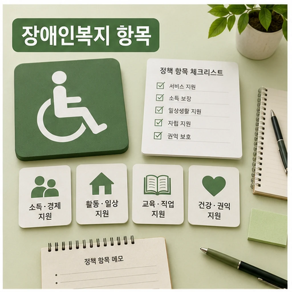 장애인복지 항목을 체크리스트로 정리한 본문 이미지