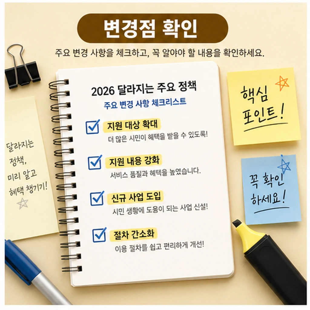 천안시 정책 변경점 확인 체크리스트 본문 이미지