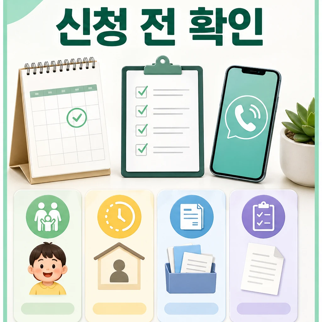 아이돌봄서비스 신청 전 서류와 조건 확인 체크리스트 이미지