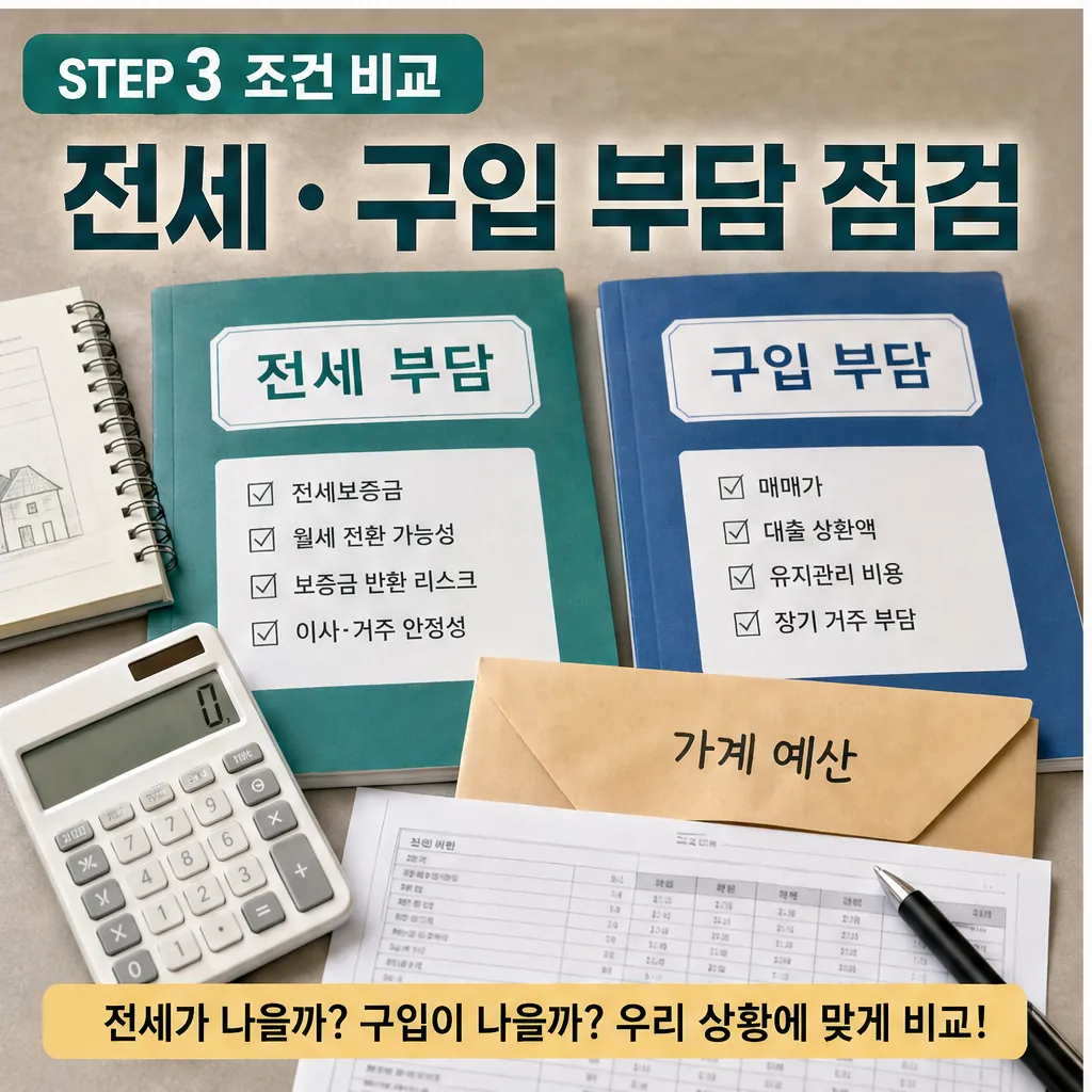 전세와 구입 부담 비교 후 주거지원 조건 점검 이미지