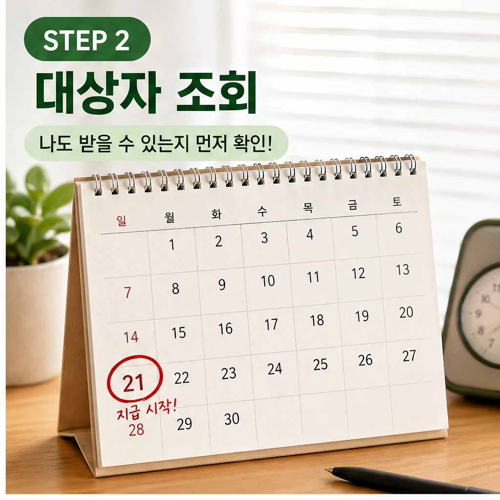 민생회복 소비쿠폰 대상자 조회와 지급 일정 확인 이미지