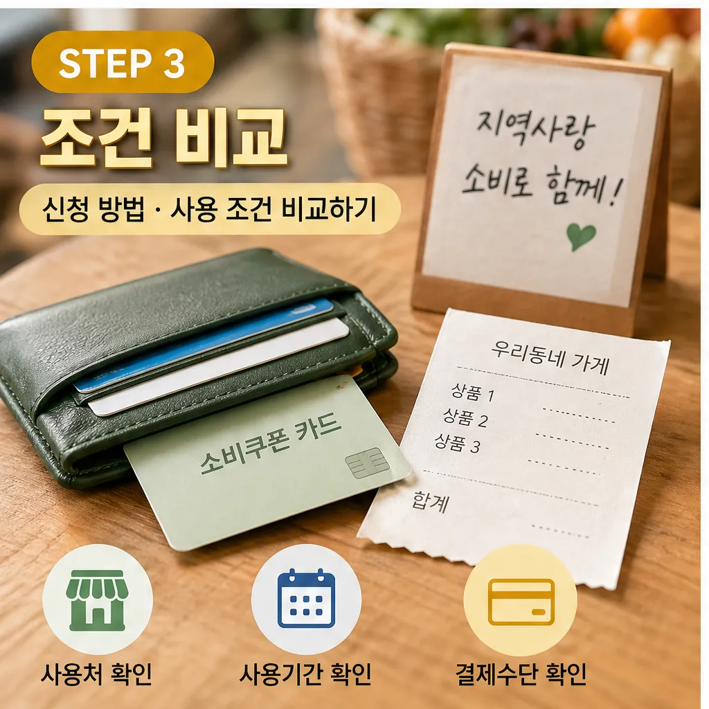 민생회복 소비쿠폰 신청방법과 사용 조건 비교 이미지