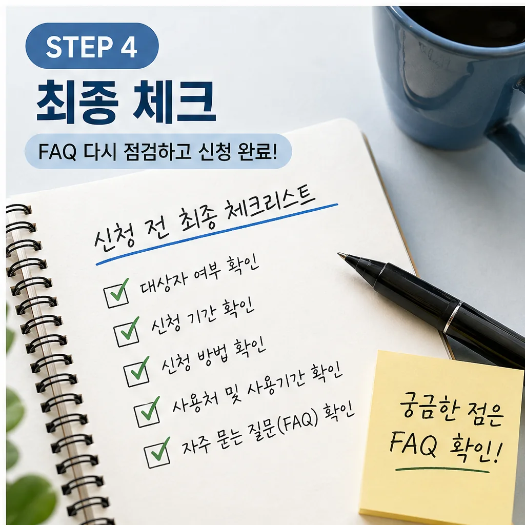 민생회복 소비쿠폰 FAQ 최종 체크리스트 이미지