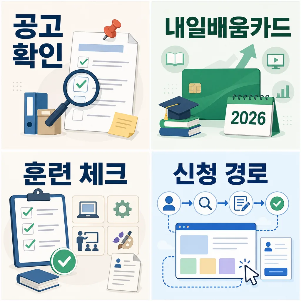 과정 선택과 자부담 체크리스트 이미지