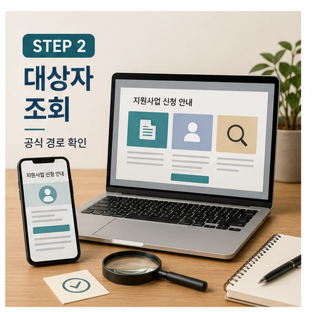 구미 소상공인 지원 대상자 조회 이미지