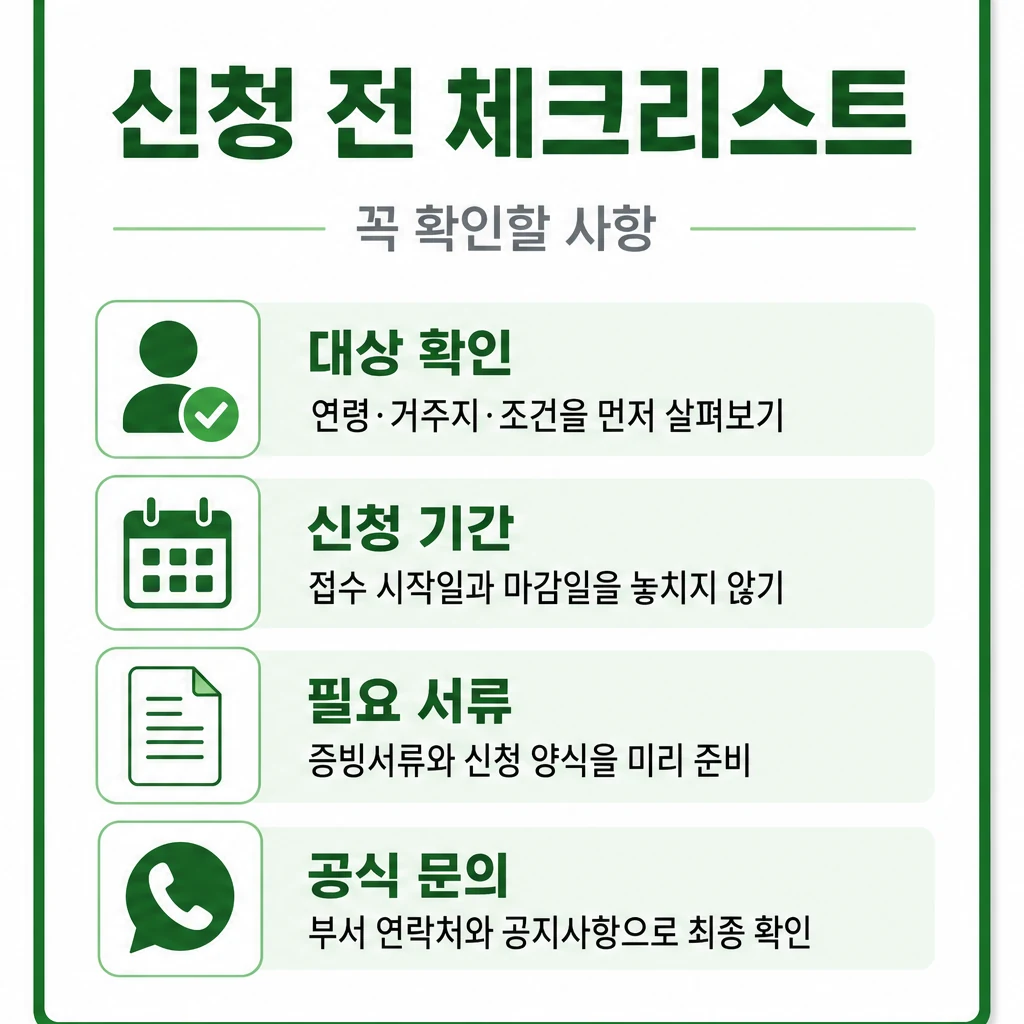 광진구 청년 지원사업 신청 전 대상 기간 서류 공식 문의 체크리스트