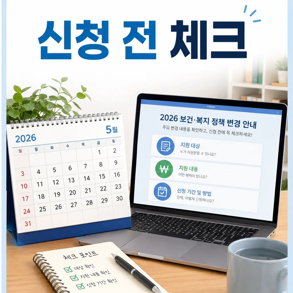 복지 정책 신청 전 공식 공지와 기간 확인 이미지