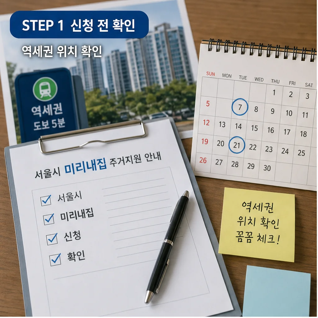 서울시 미리내집 신청 전 확인 이미지