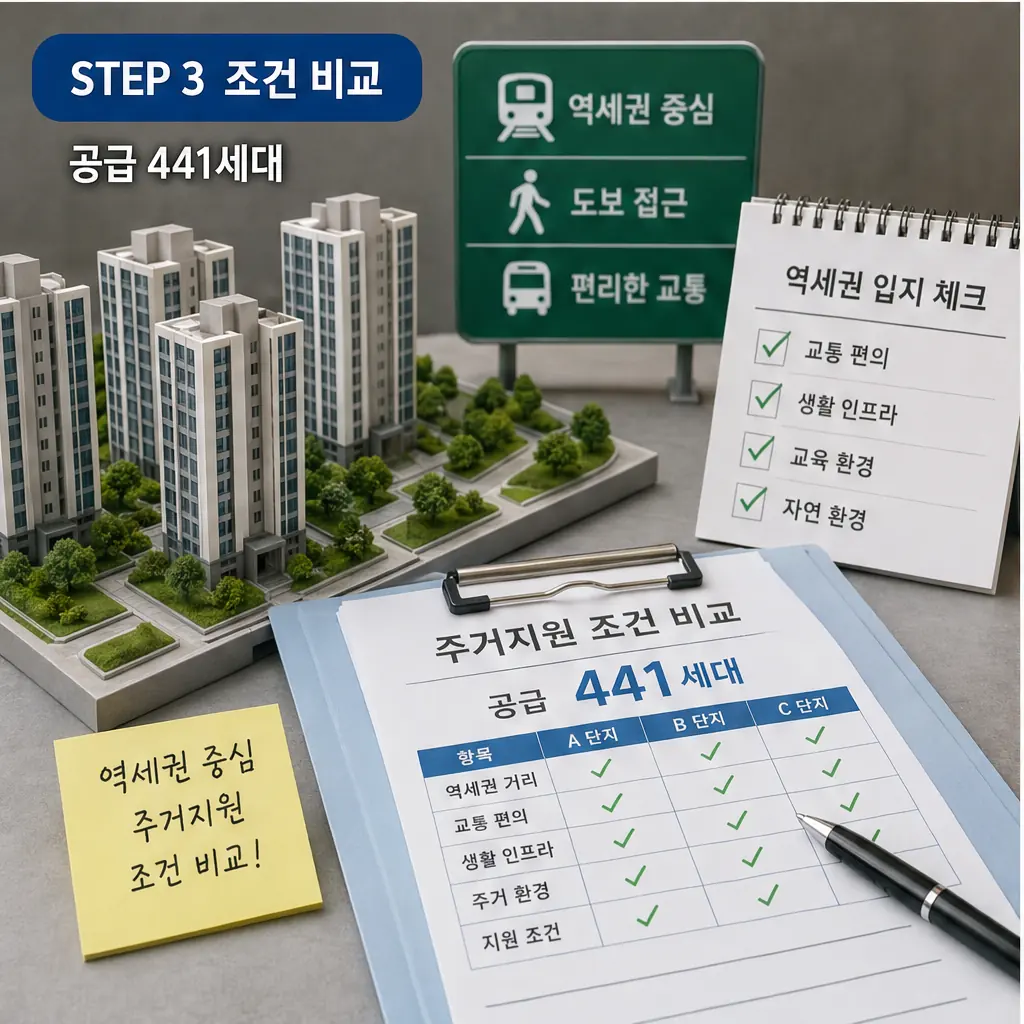 서울시 미리내집 441세대 조건 비교 이미지