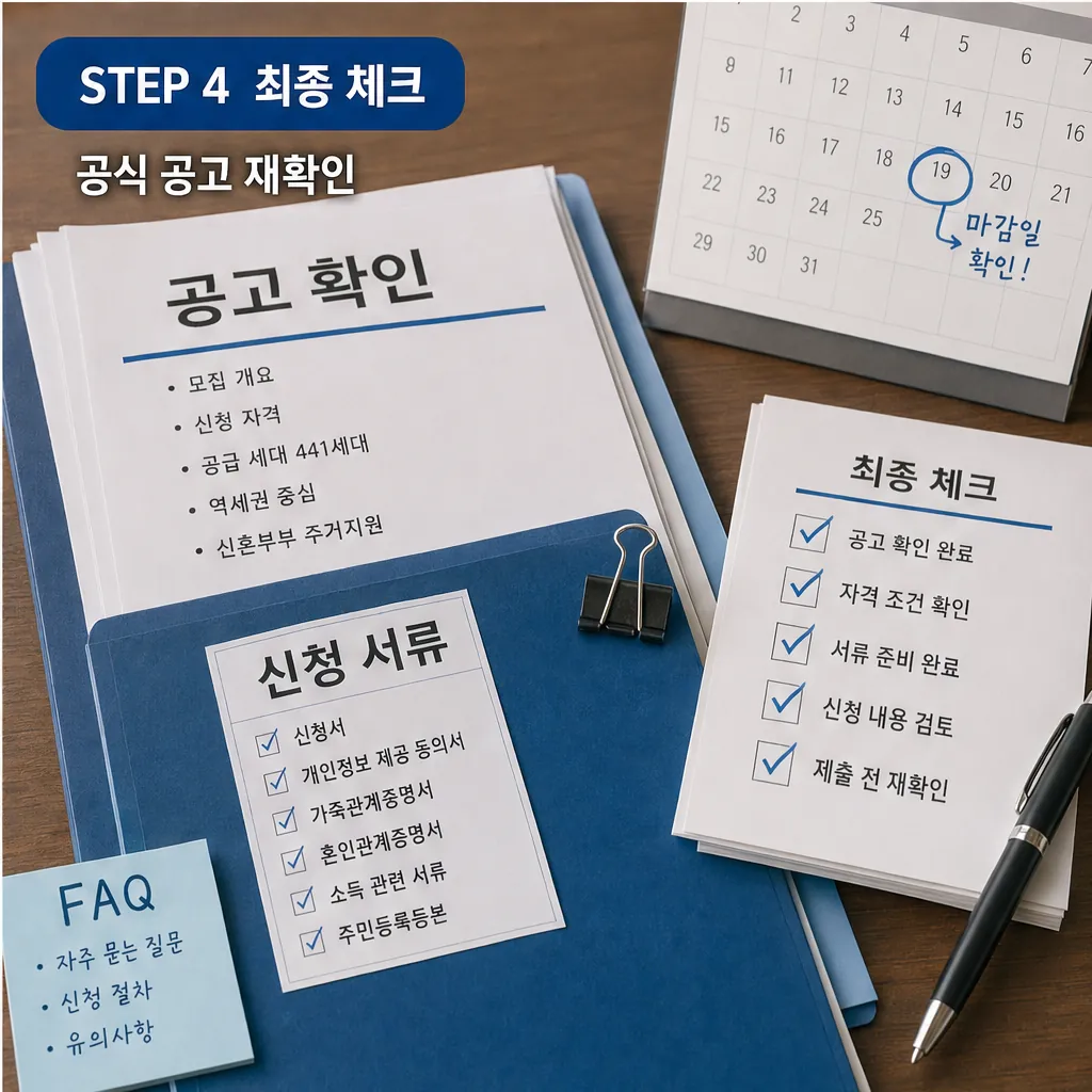 미리내집 신청서류 최종 체크 이미지