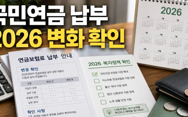 국민연금 ‘내는 돈’ 오르고…2026년 체감 복지정책 변화 자주 묻는 질문 정리