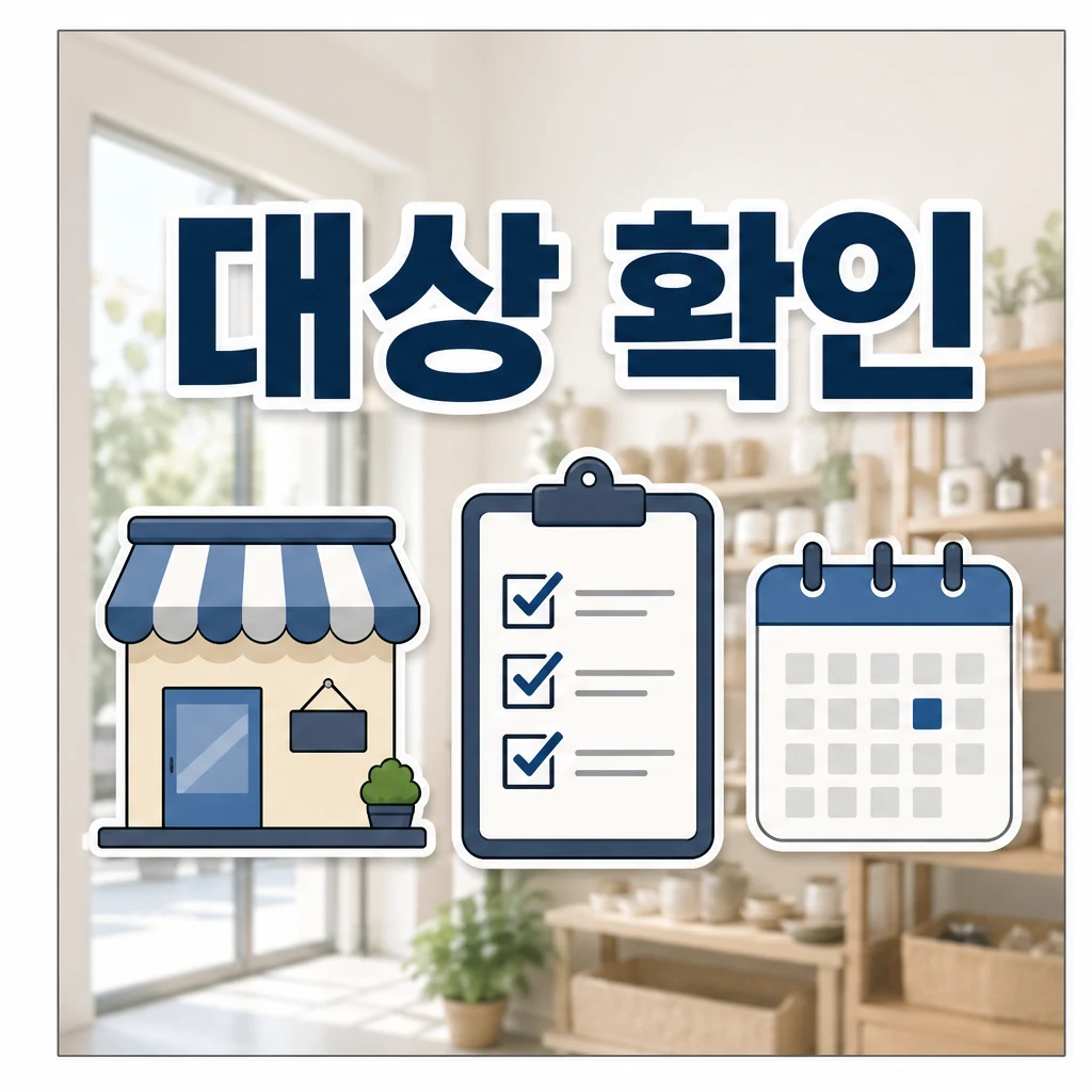 성주군 소상공인 지원사업 대상 확인 체크 이미지