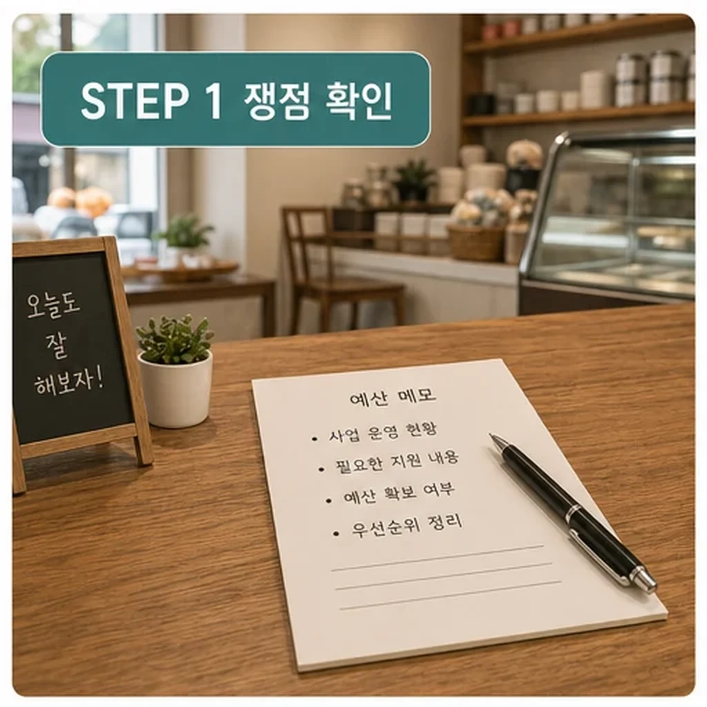 소상공인 추경 지원예산 쟁점 확인 단계 이미지