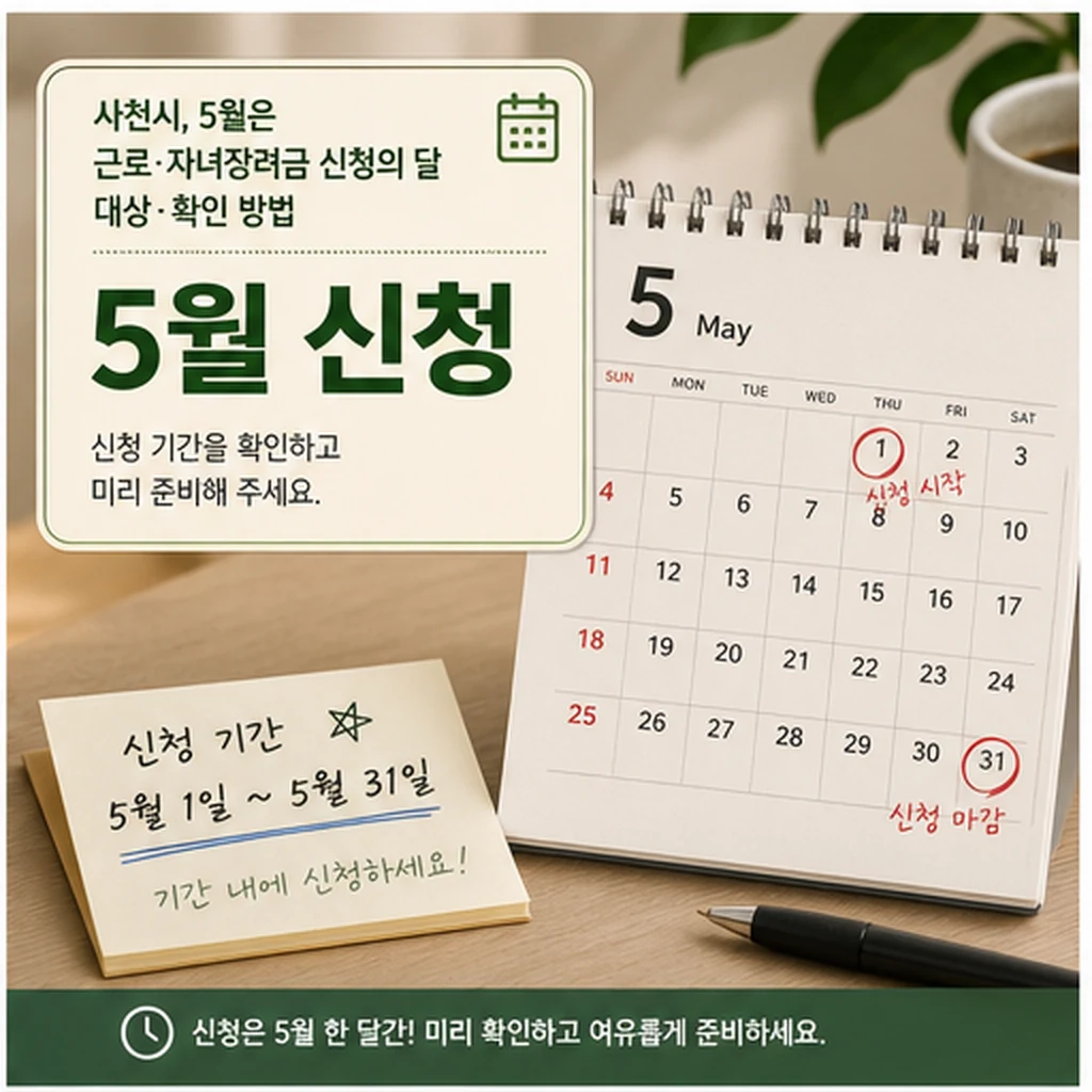 5월 근로 자녀장려금 신청 일정 확인 이미지