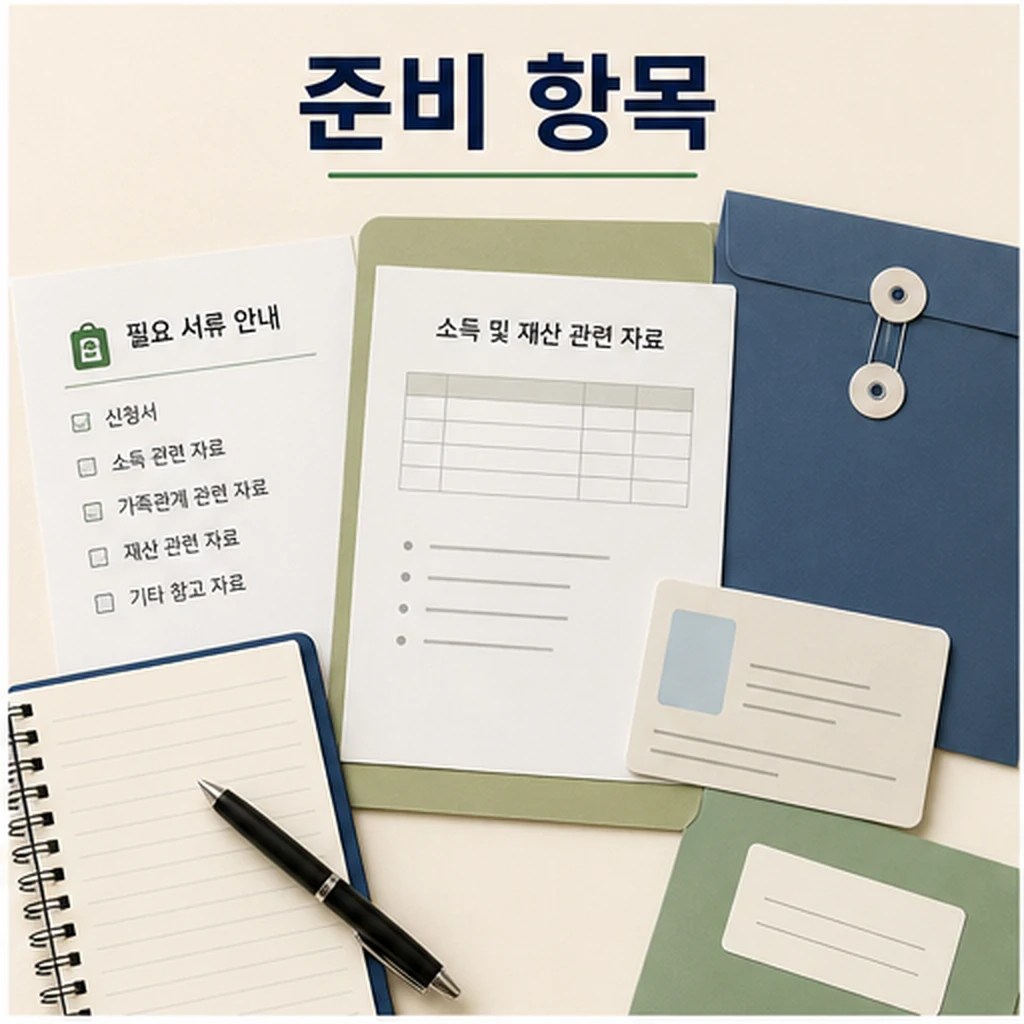 근로 자녀장려금 신청 준비 항목 이미지