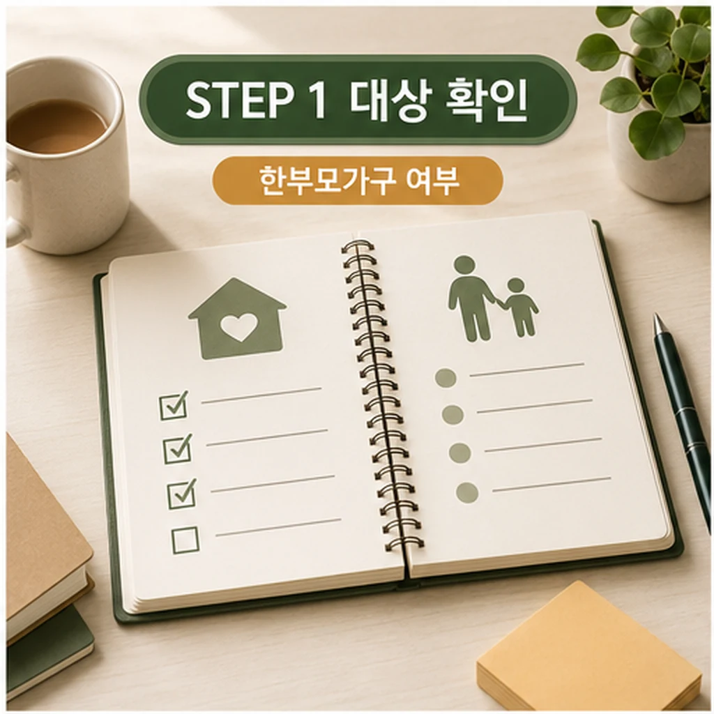 한부모가구 장려금 대상 확인 체크리스트 이미지