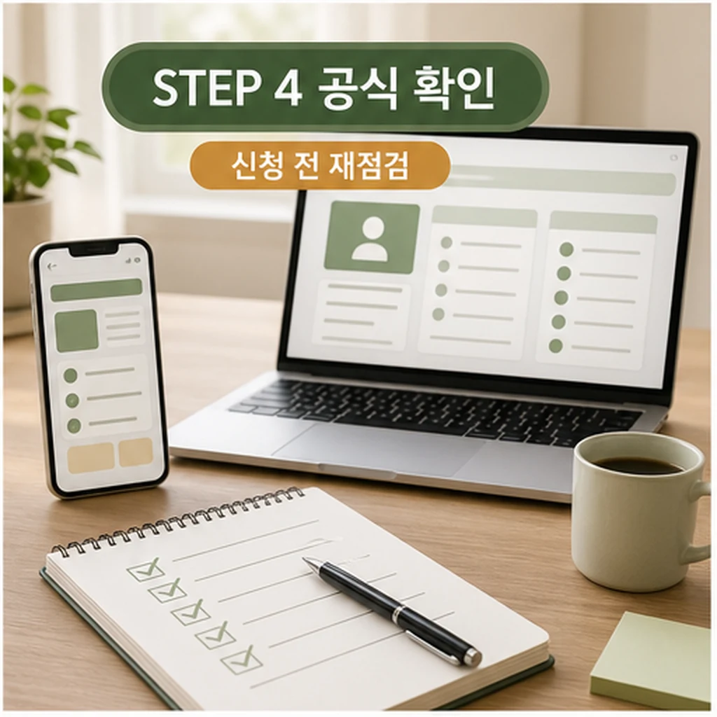 장려금 신청 전 공식 안내 재확인 이미지