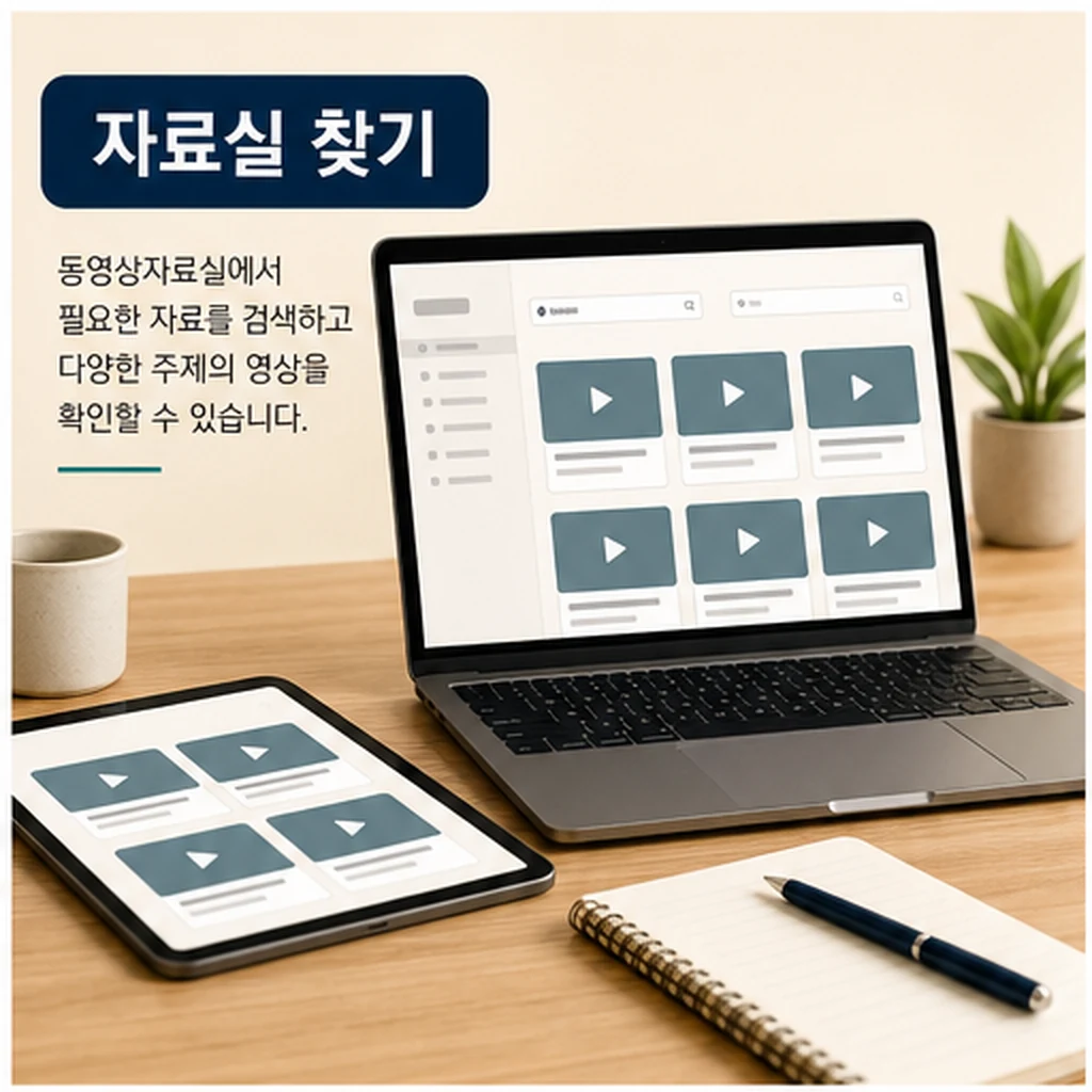 동영상자료실 대상·확인 방법 자료실 찾기 이미지