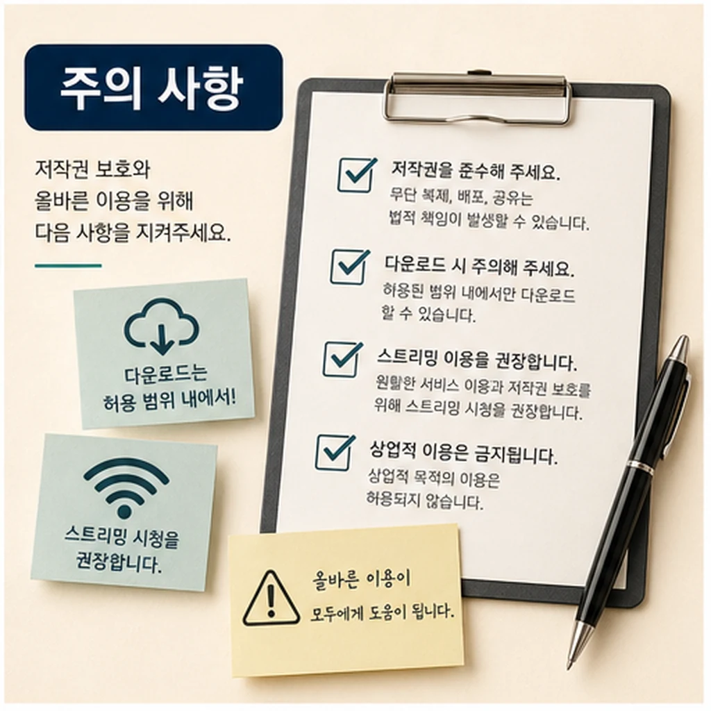 동영상자료실 대상·확인 방법 주의 사항 이미지
