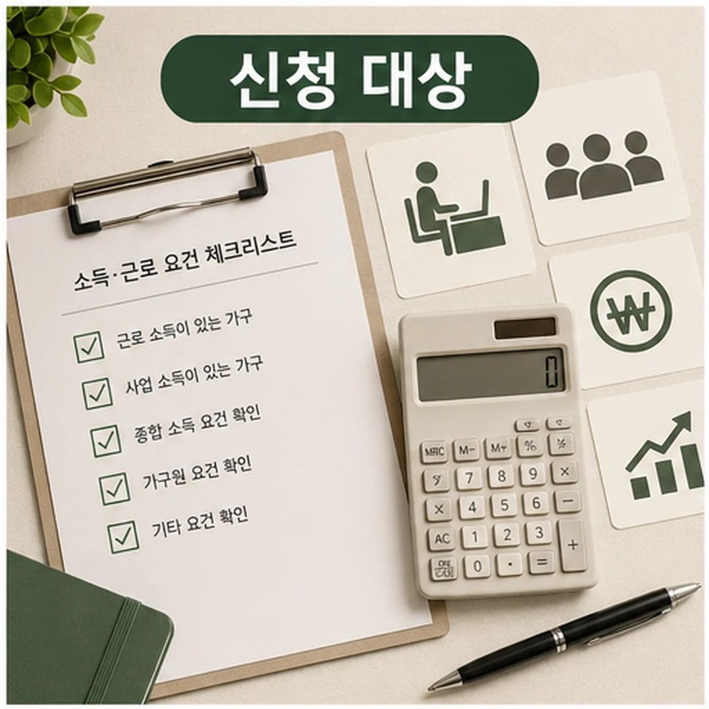 국세청, "근로장려금 반기신청 3월 16일까지, 잊지말고 신청하세요" 대상·확인 방법 신청 대상 이미지