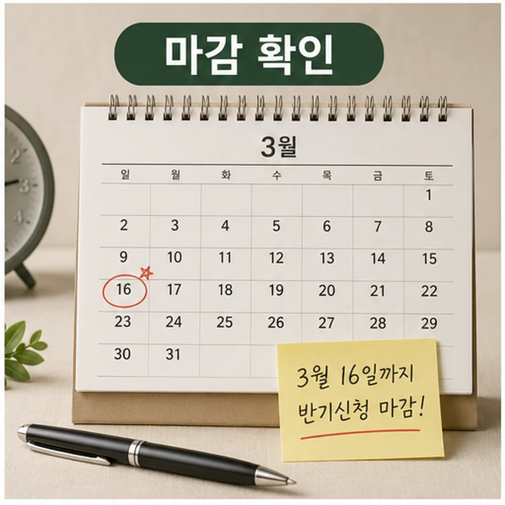 국세청, "근로장려금 반기신청 3월 16일까지, 잊지말고 신청하세요" 대상·확인 방법 마감 확인 이미지
