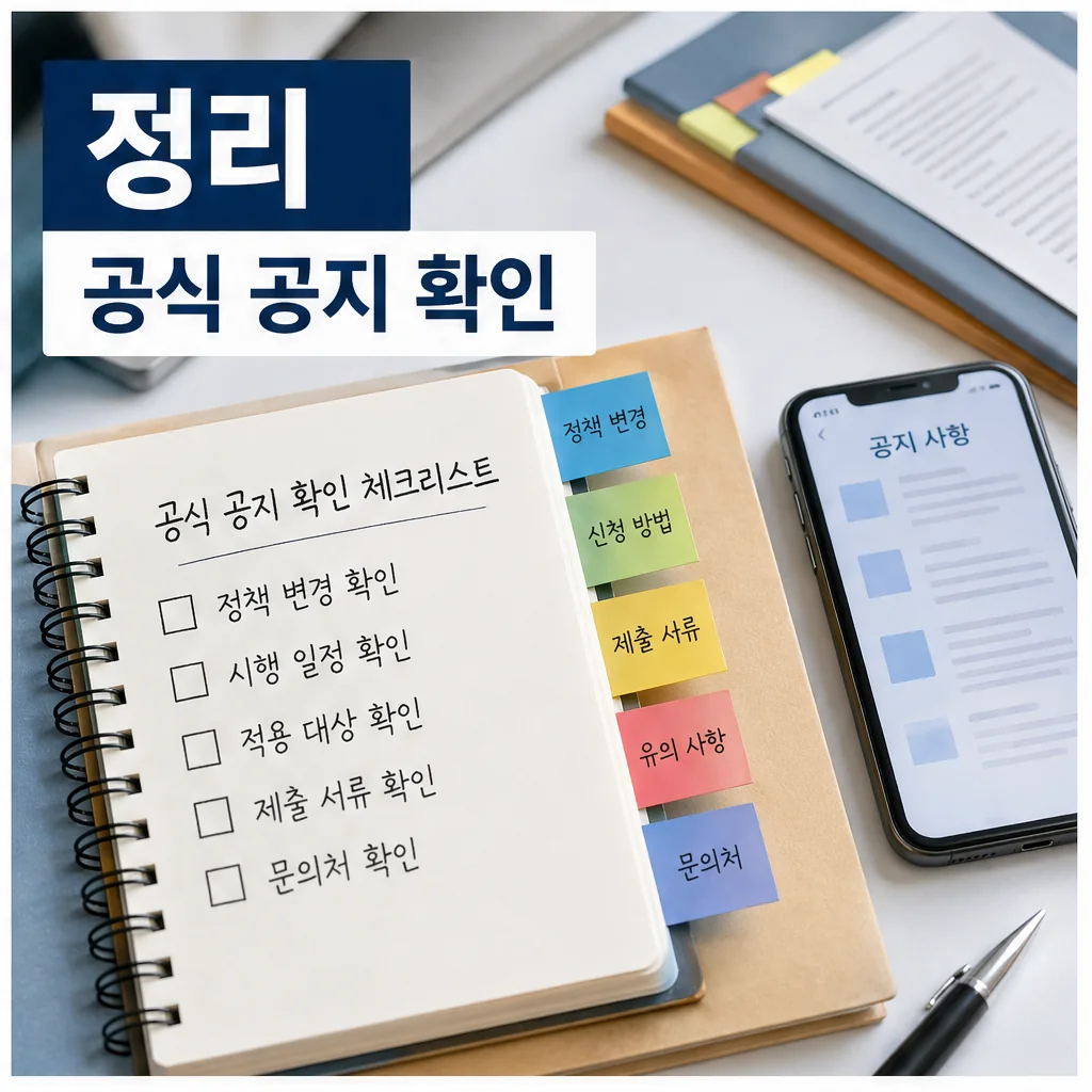 성남시 부동산 정책 변경 공식 공지 확인 체크리스트 이미지