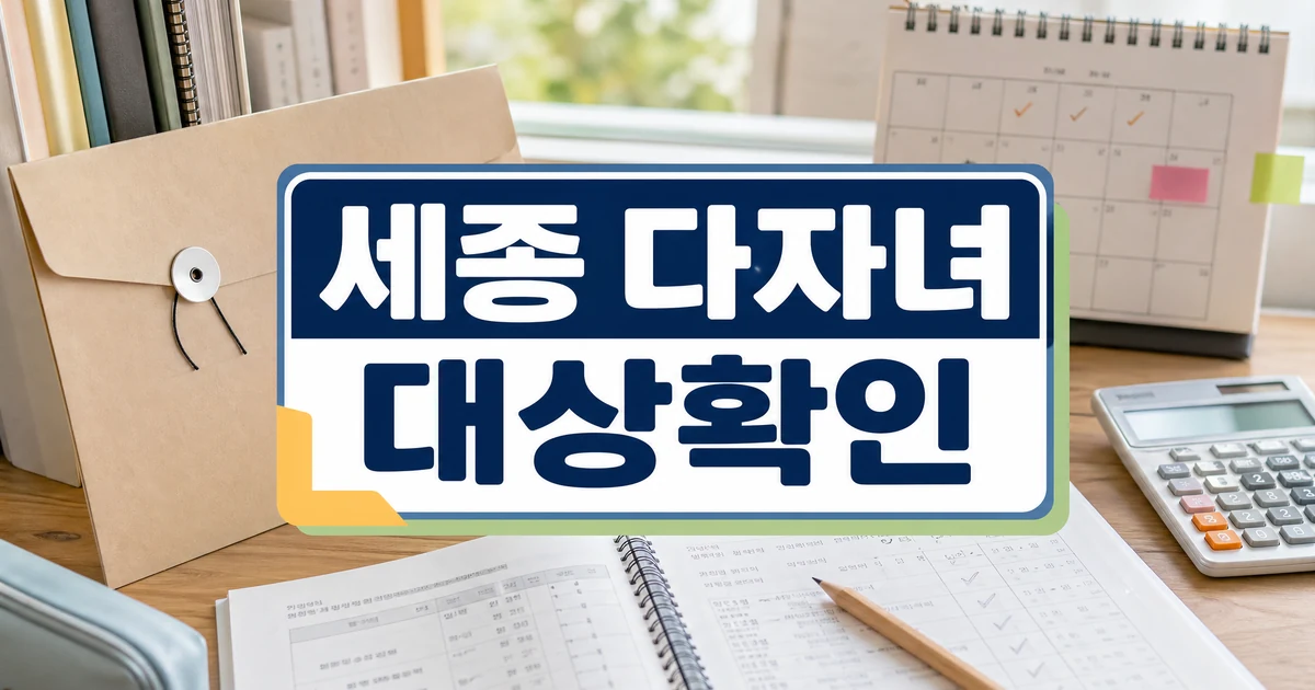 세종 다자녀 가정 학생 교육비 지원 대상 확인을 위한 책상 이미지