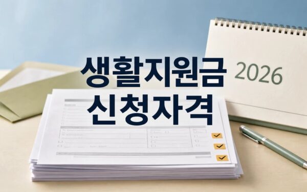 생활지원금 2026 신청 방법과 대상 조건 총정리 최신 기준 정리