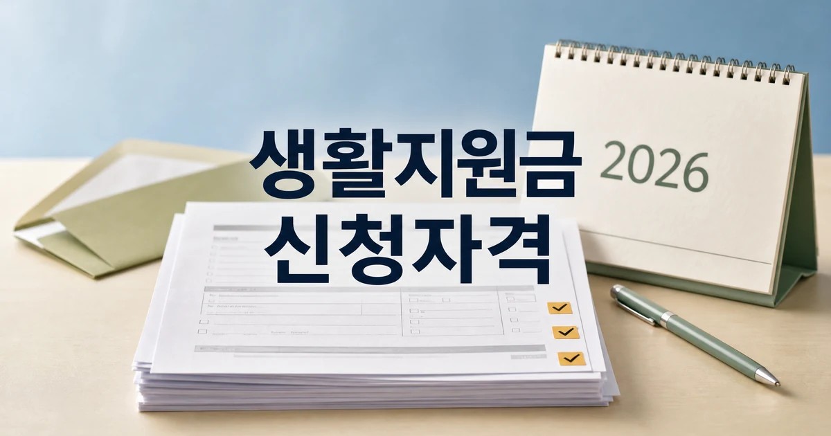 생활지원금 2026 신청자격을 확인하는 체크리스트와 달력 썸네일