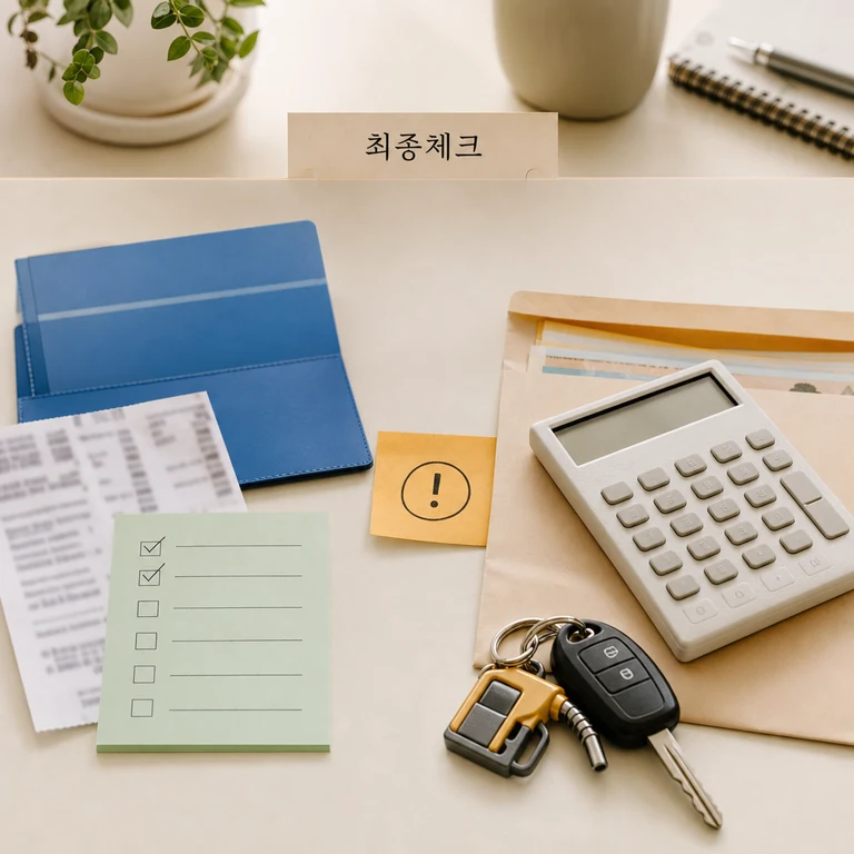 우리은행 정부 주유지원금 결정 전 체크리스트를 비교하는 서류와 카드 이미지
